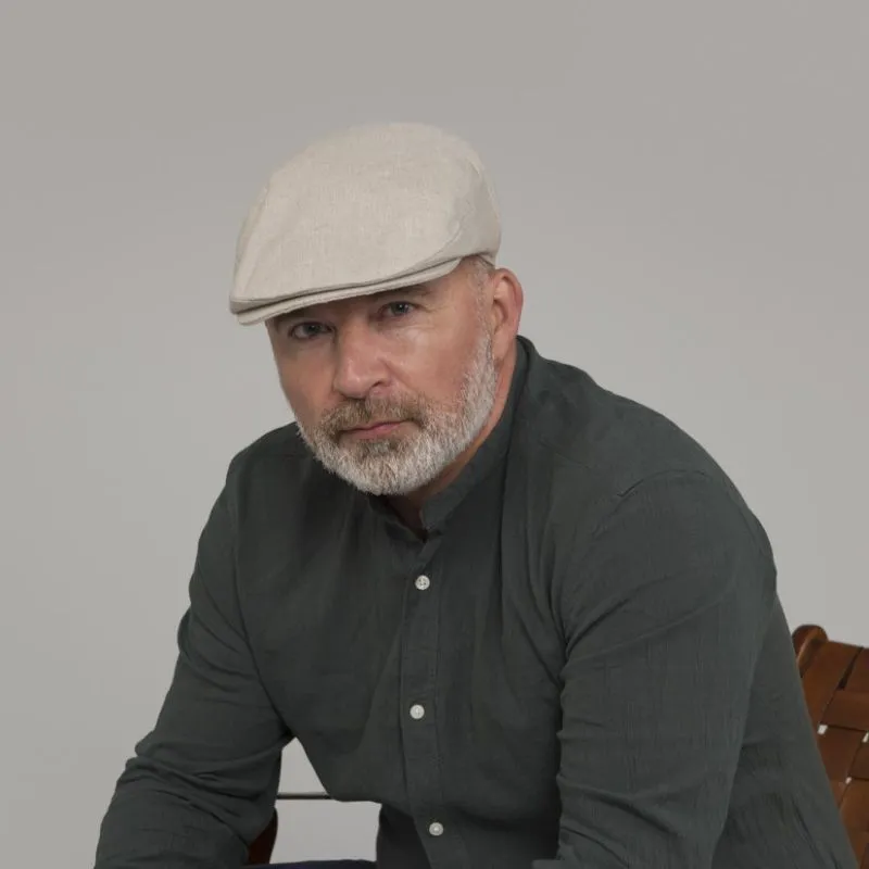 B10170 Light Sand Color Irish Linen Cap Lifestyle Gaelsong