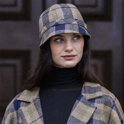 Blarney Plaid Tweed Flapper Hat