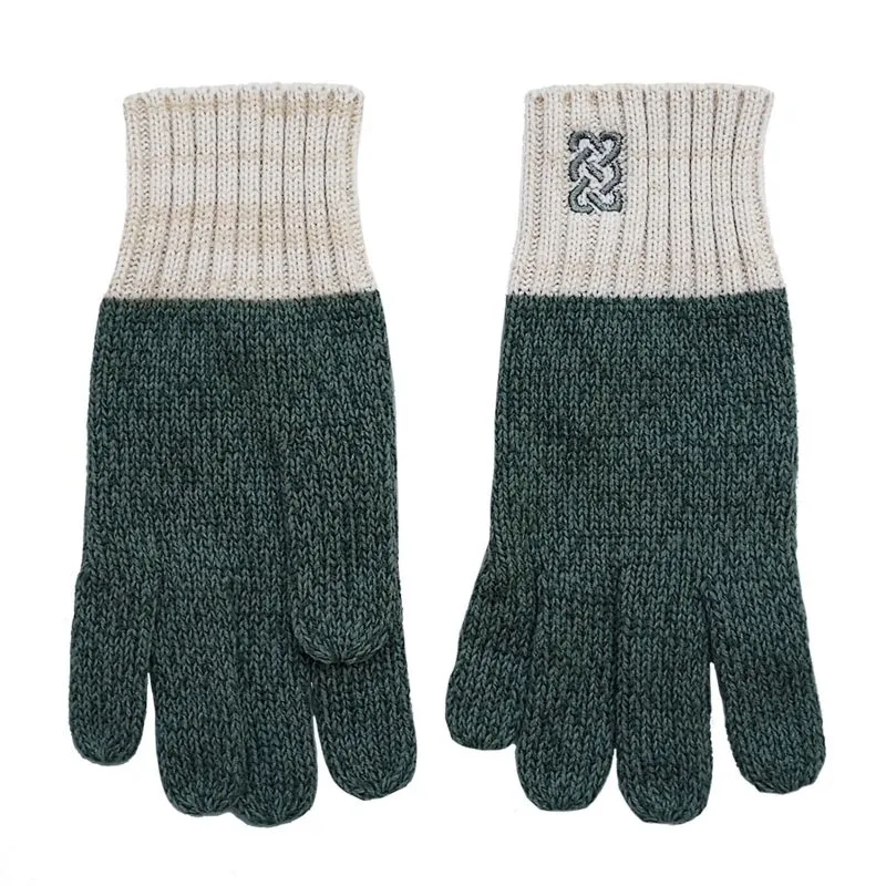 B10195 Sustainable Celtic Gloves in Green Gaelsong