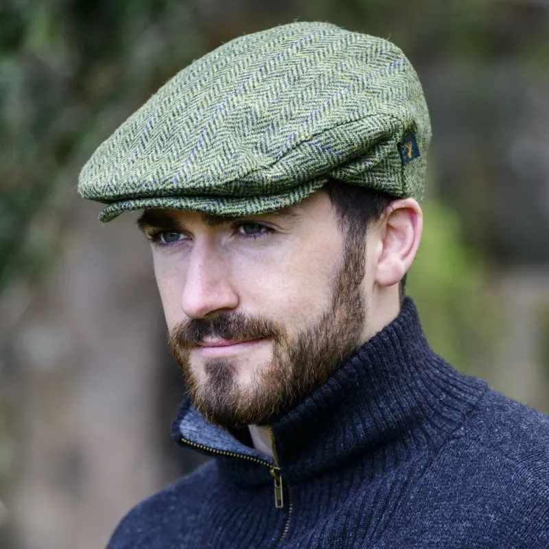 B10197 Green Trinity Tweed Flat Cap Lifestyle Gaelsong