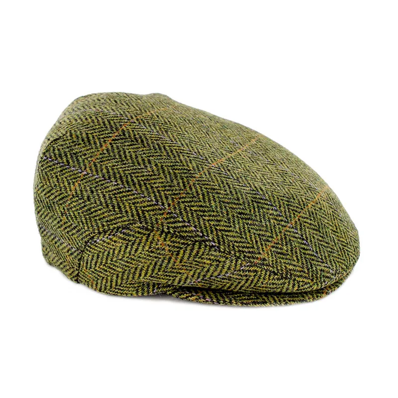 B10197 Green Trinity Tweed Flat Cap Studio Gaelsong