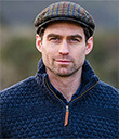 Forest Green Tweed Flat Cap view 2