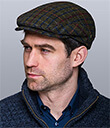 Forest Green Tweed Flat Cap view 4