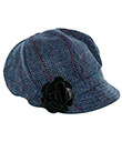 Blue Atlantic Irish Tweed Newsboy Hat view 2