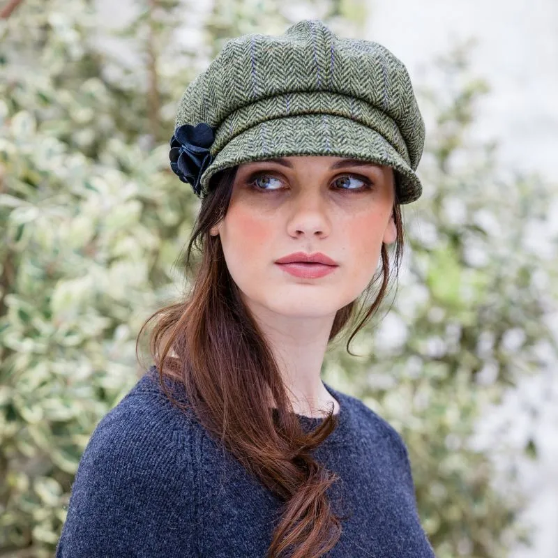 B10214 Green Fields Tweed Newsboy Hat Gaelsong