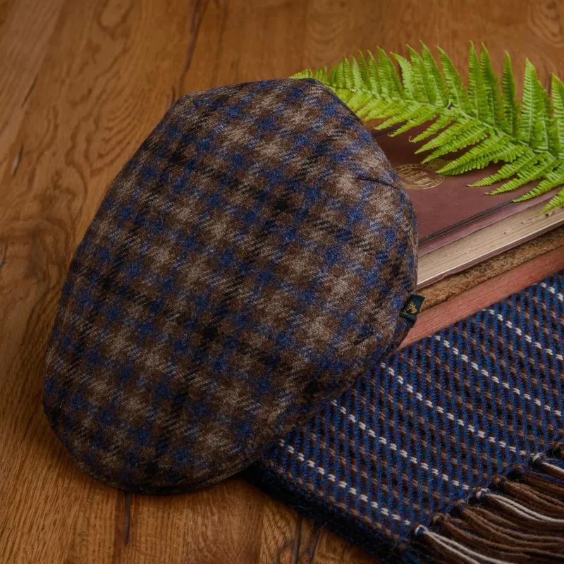B10222 Blue Irish Tweed Trinity Flat Cap Studio View Gaelsong