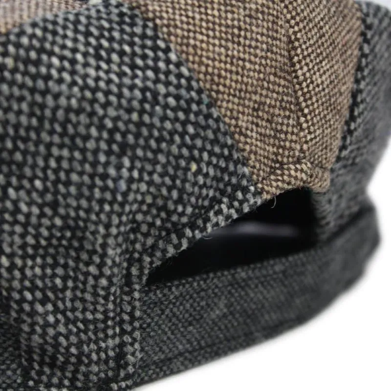 B10226 Irish Tweed Patchwork Flat Cap Back Side Gaeslong 