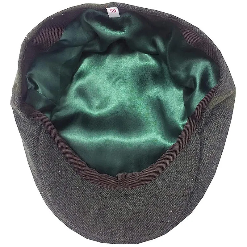 B10237 Guinness Patchwork Flat Cap in Green Inside Gaelsong 