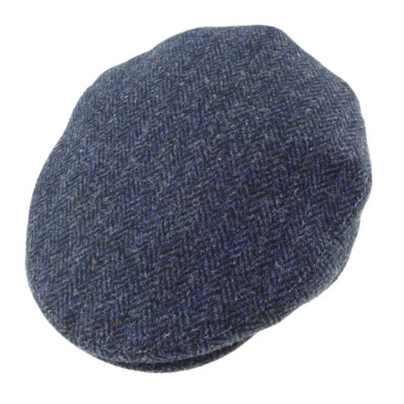 B10240 BLUE Colour Harris Scottish Tweed Flat Cap Gaelsong 