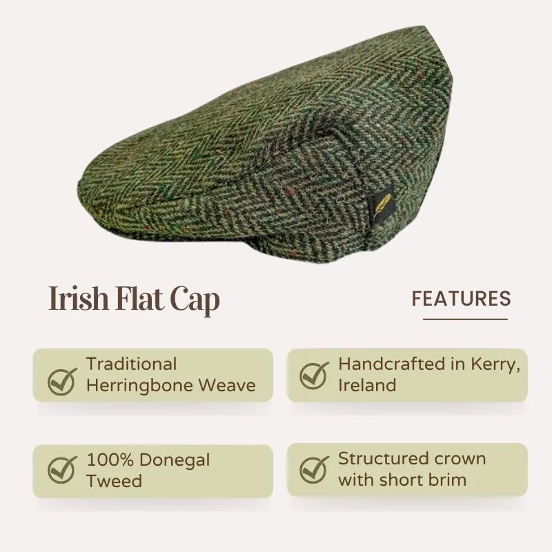 Herringbone Designed Irish Flat Cap