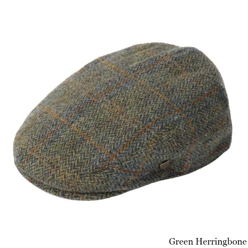 B10269 GREEN Colour Handmade Men's Harris Tweed Flat Cap Gaelsong
