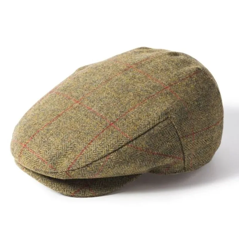 Lovat Tweed Men's Country Flat Cap - Light Green