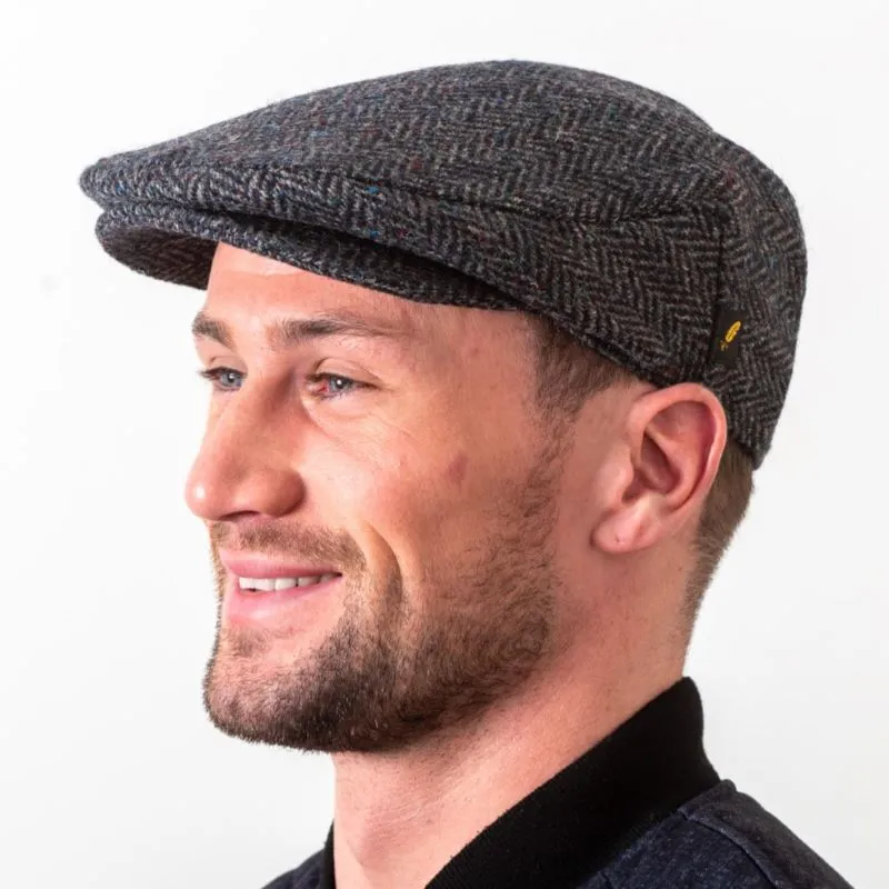 Men's Donegal Tweed Irish Flat Cap - Grey
