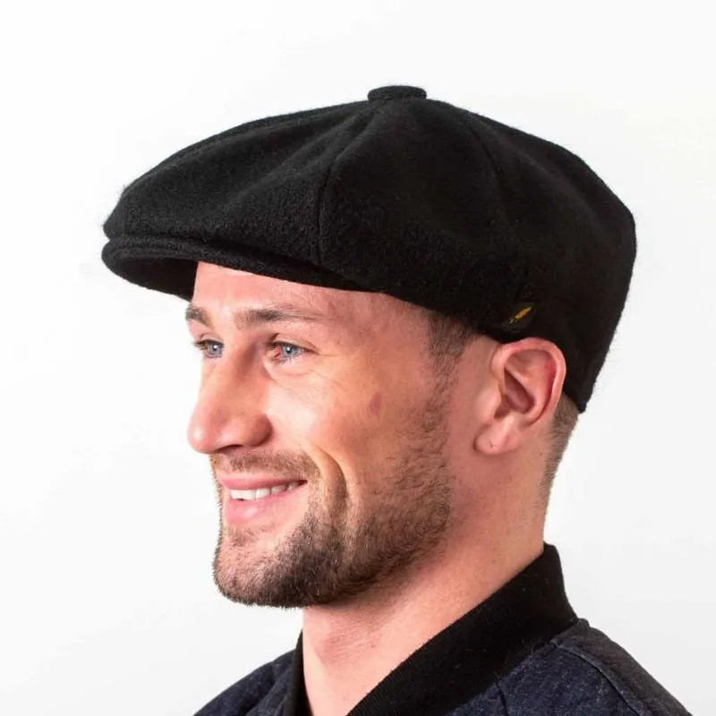B10288 Donegal Gatsby Newsboy Cap in BLACK Gaelsong