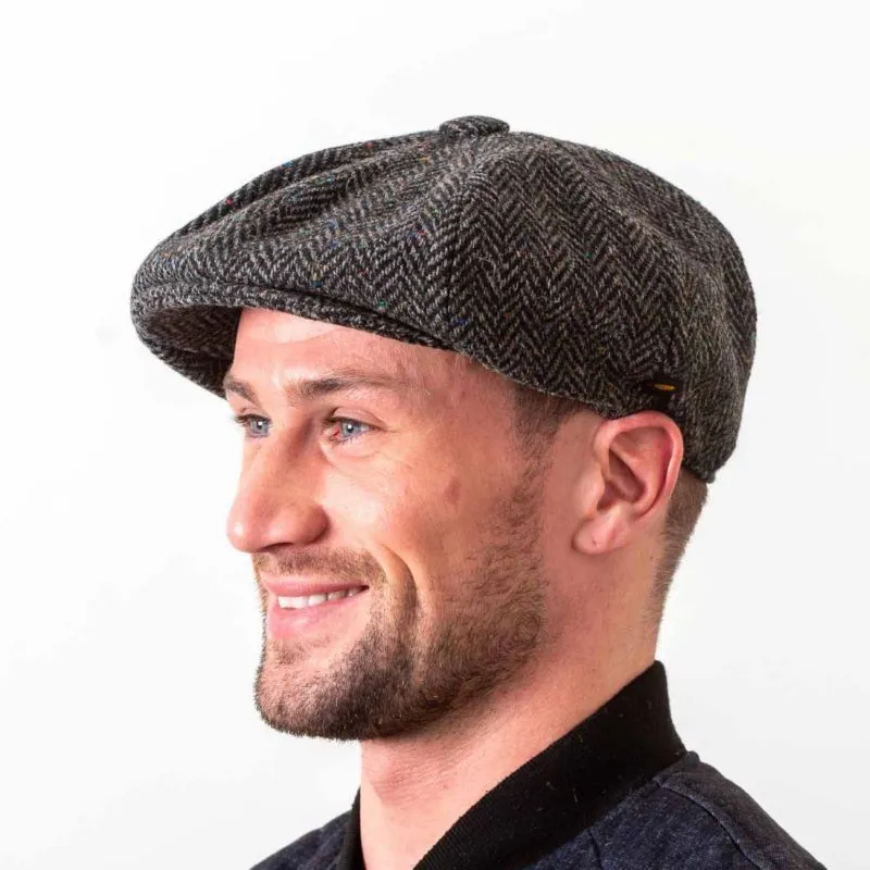 B10288 Donegal Gatsby Newsboy Cap in Charcoal  Gaelsong