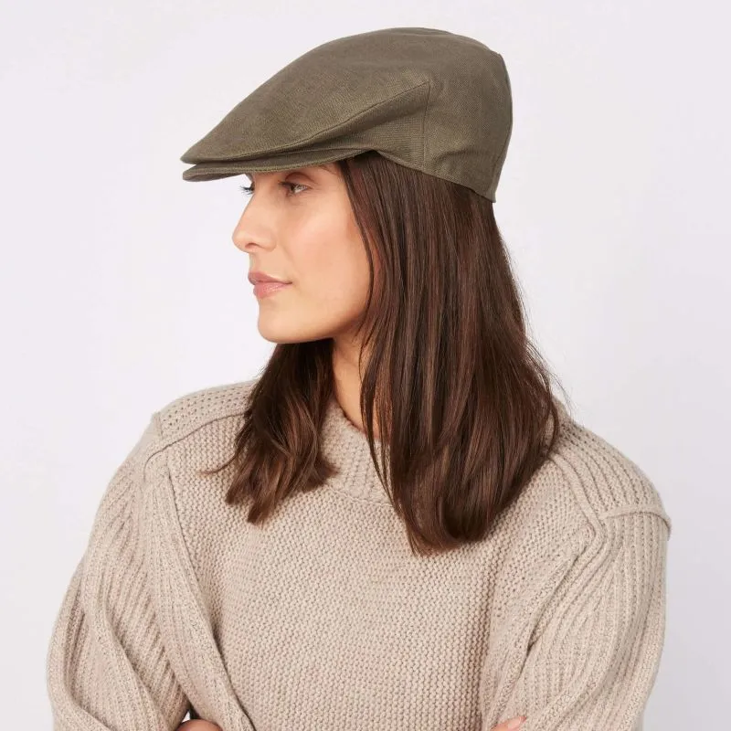 Ladies Irish Linen Vintage Style Flat Cap