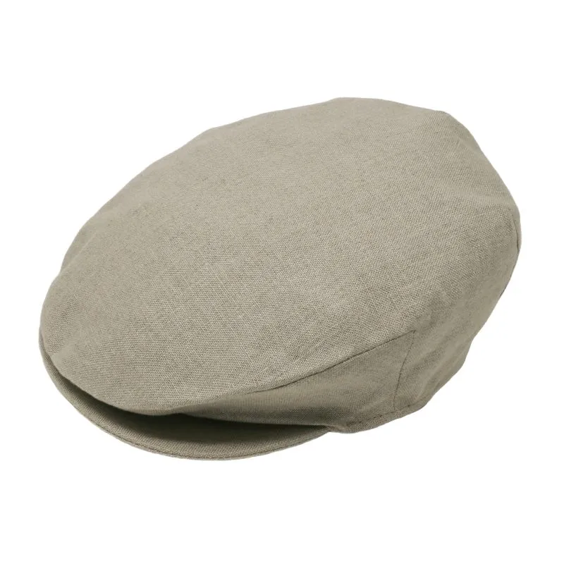 B10334 SAND Colour Ladies Irish Linen Vintage Style Flat Cap Gaelsong