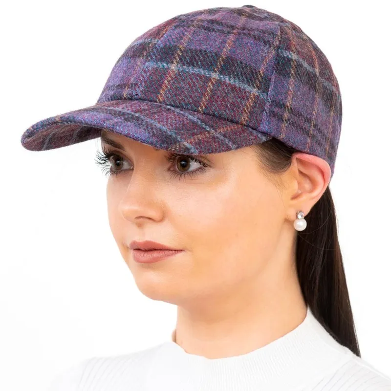 Women's Irish Wool Plaid Baseball Cap