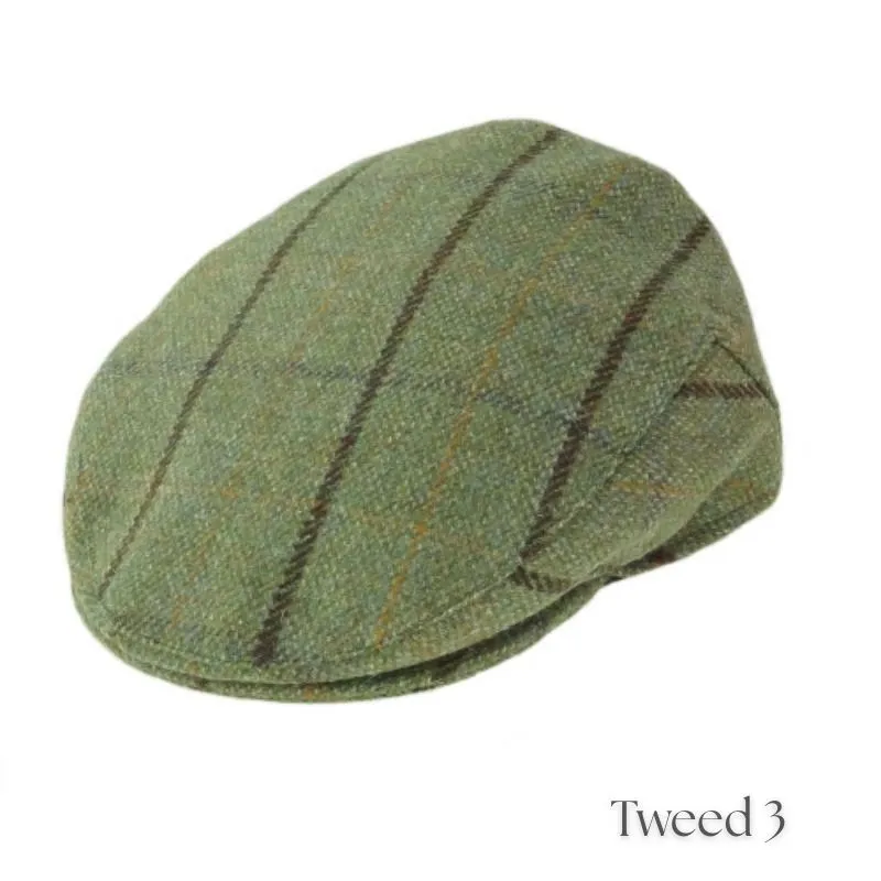 B10342 Men's Teflon Coated Wool Aran Flat Cap Tweed 3 Gaelsong