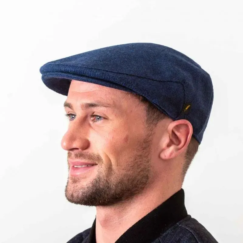 B10346 Gents' Wool Vintage Style Irish Flat Cap Concord Blue Gaelsong
