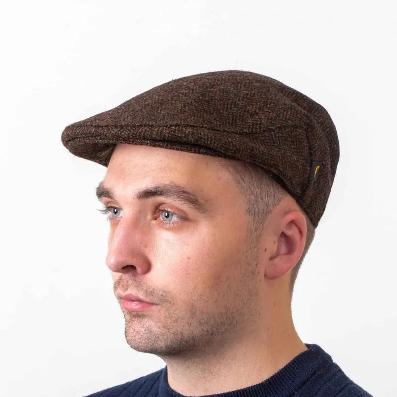 B10346 Gents' Wool Vintage Style Irish Flat Cap Whiskey Gaelsong