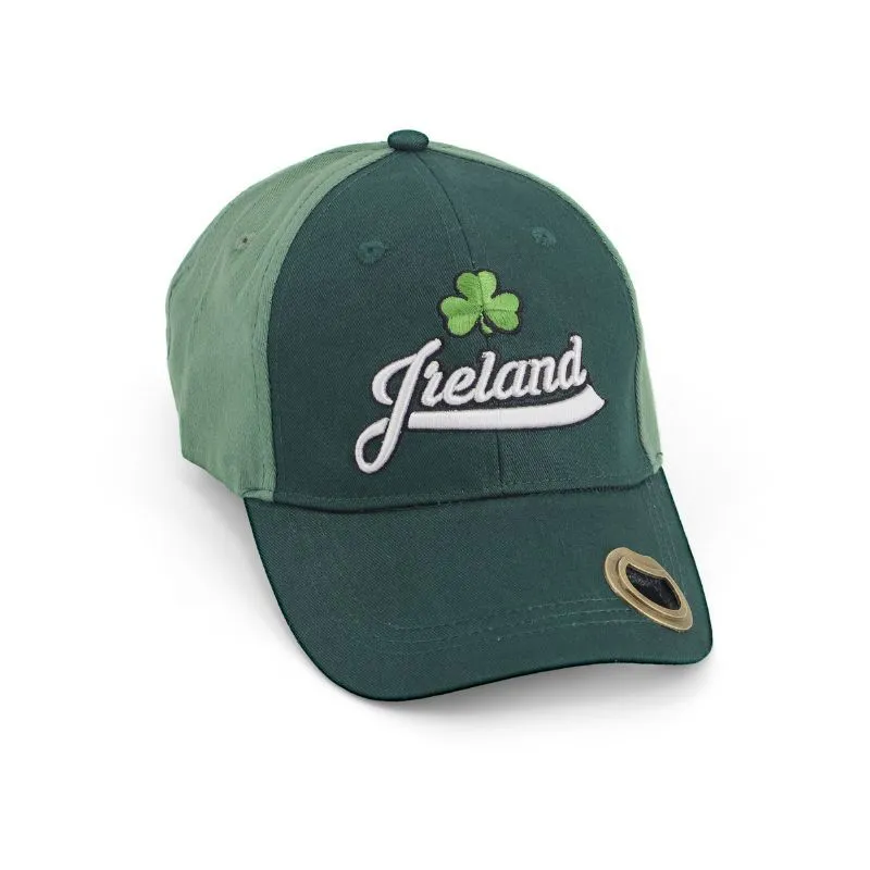Irish Shamrock Embroidered Two Tone Baseball Cap