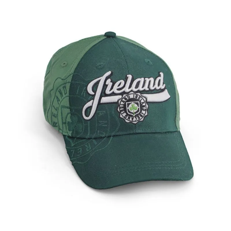 B10349 Irish Shamrock Embroidered Two Tone Baseball Cap Gaelsong