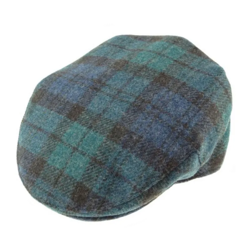 B10353 Men's Tartan Scottish Shetland Wool Cap Black Watch Gaelsong