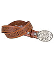 Celtic Hounds Buckle with Belt Brown 2 Gaelsong