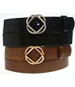 Matt Gold Buckle Irish Leather Belt view 2