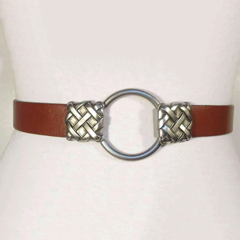 Irish Leather Belt with Celtic Designed Buckle