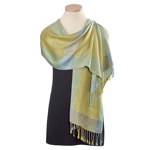 Fields of Gold Knotwork Pashmina Scarf