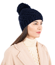 Bobble Aran Cable Knit Hat view 4