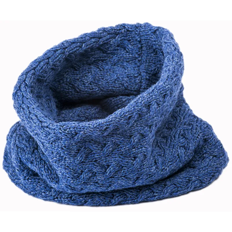 B30193 DENIM Colour  SuperSoft Merino Cable Infinity Scarf Gaelsong