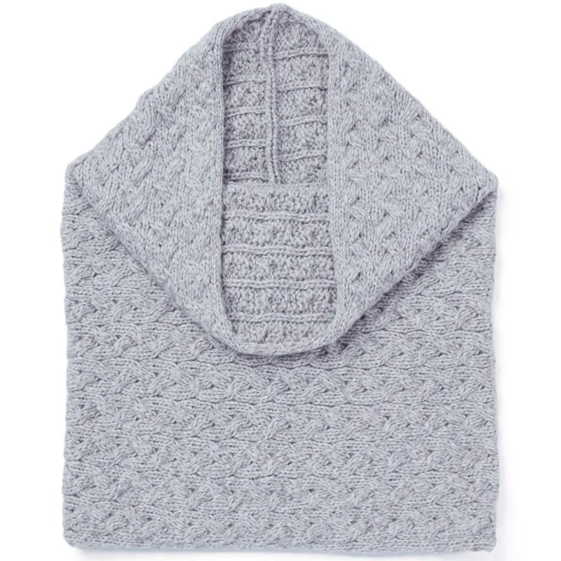 B30193 OATMEAL Colour  SuperSoft Merino Cable Infinity Scarf Studio Gaelsong