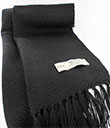 Black Alpaca Irish Scarf view 2