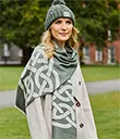 B30220 Irish Reversible Knotwork Women Scarf Gaelsong 