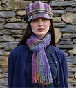B30225 Ladies Multi-Colored Skellig Irish Scarf Front Lifestyle Gaelsong 