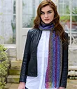 B30225 Ladies Multi-Colored Skellig Irish Scarf Front Lifestyle Gaelsong 