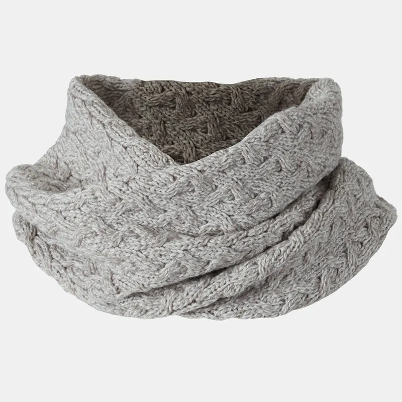 B30248 OATMEAL SuperSoft Merino Wool Men's Irish Loop Scarf Studio Gaelsong