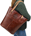 Built to Last Leather Tote Brown Lifestyle 1 Gaelsong