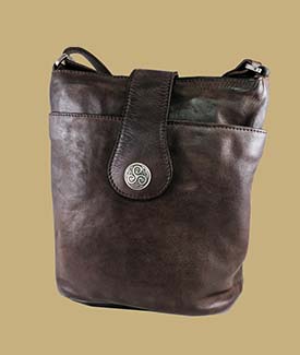 Brown Ladies Leather Torc Irish Bag