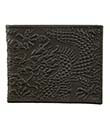 Black Irish Leather Wallet with Cloud Dragon Design
