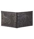 Black Irish Leather Wallet with Cloud Dragon Design view 2