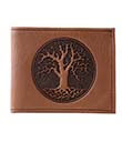 Celtic Tree of Life Men's Leather Wallet in Brown