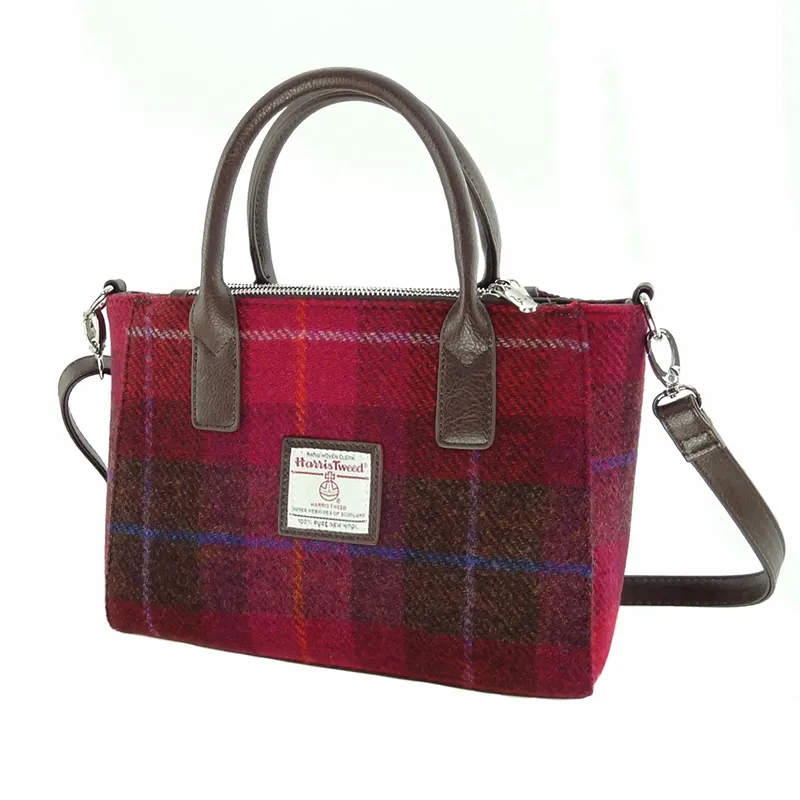 Scottish Plaid Harris Tweed Tote Bag- Small
