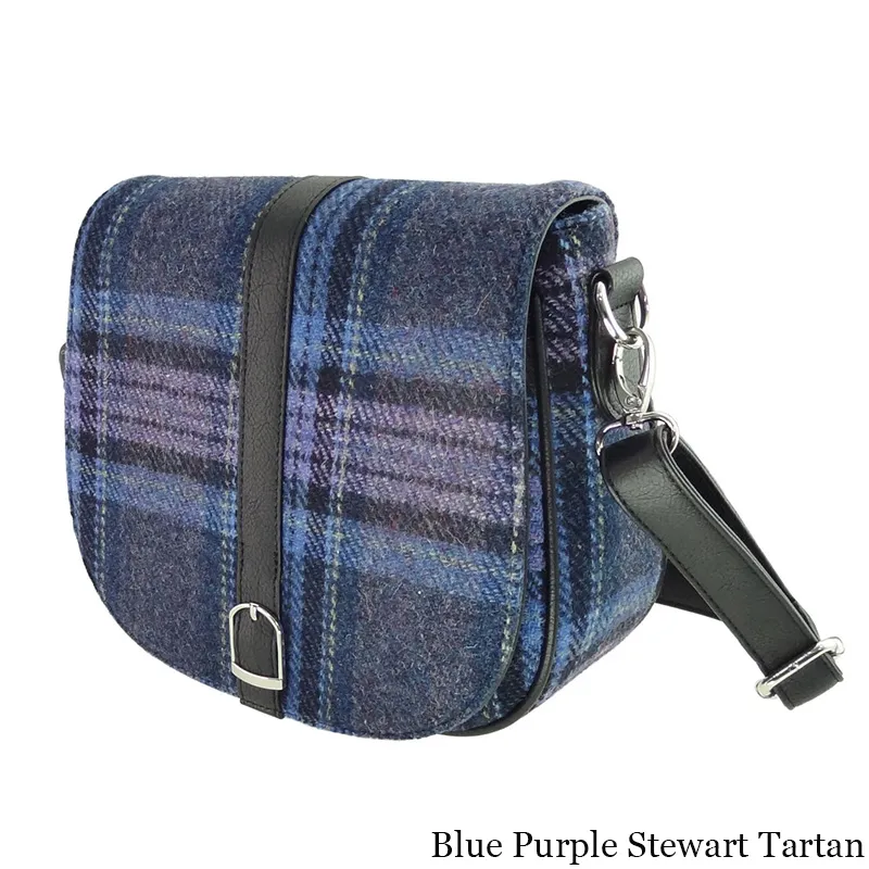 Handwoven Harris Tweed Tartan Shoulder Bag