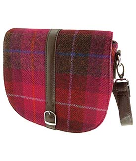 Scottish Plaid Harris Tweed Shoulder Bag