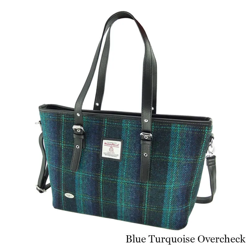 Handmade Tartan Harris Tweed Large Tote Bag