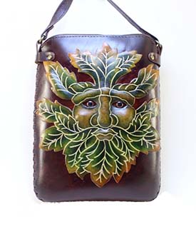 Green Man Leather Pouch